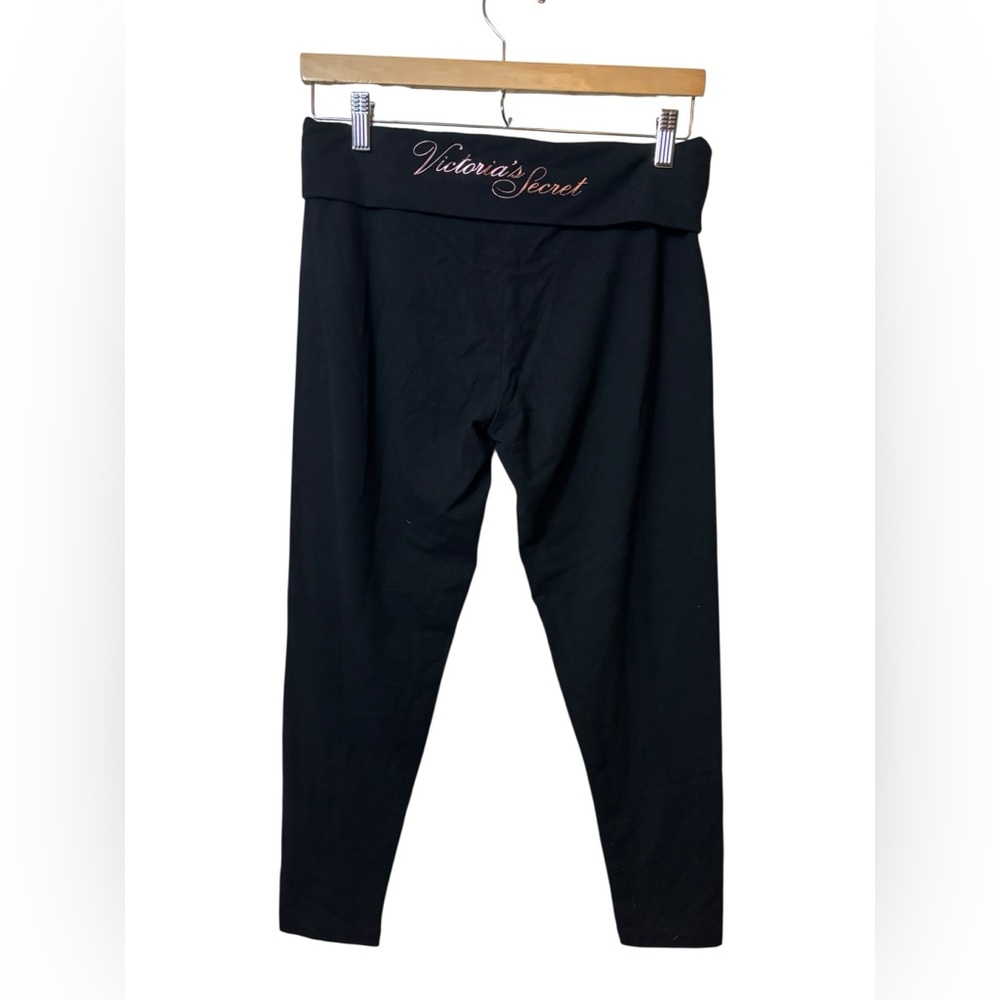 VICTORIA’S SECRET | leggings medium black fold over yoga